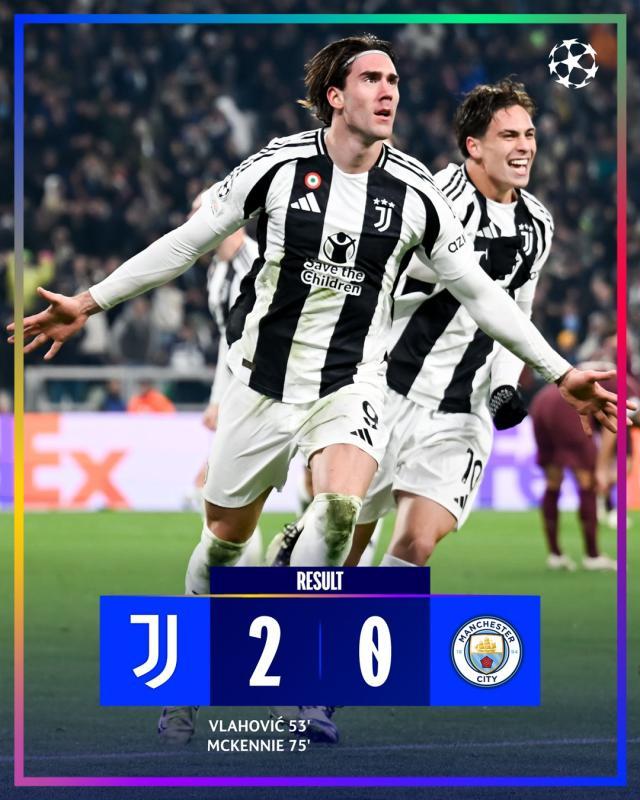 开云官网-【欧冠】弗拉霍维奇、麦肯尼建功，尤文图斯2比0曼城